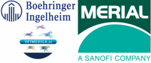 Zusammenschluss geplant: Boehringer Ingelheim Vetmedica will Merial integrieren. (Logos: ©Boehringer Ingelheim/Merial/Sanofi – Montage: WISiTiA/jh)