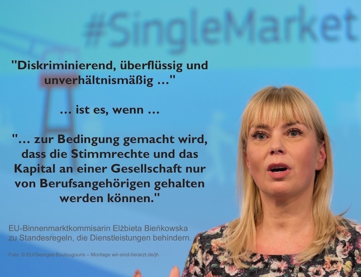 Kritisiert deutsches Standesrecht: Elżbieta Bieńkowska. (Foto: ©EU/Georges Boulougouris – Montage WiSiTiA/jh