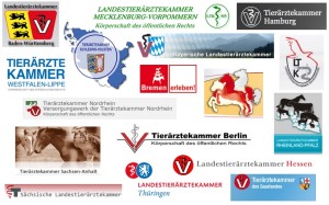 Logos der 17 Landestierärztekammern