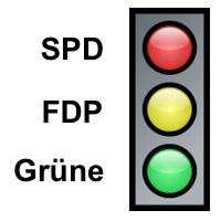 SPD-FDP-Grüne – Ampelkoalition in Rheinland-Pfalz.